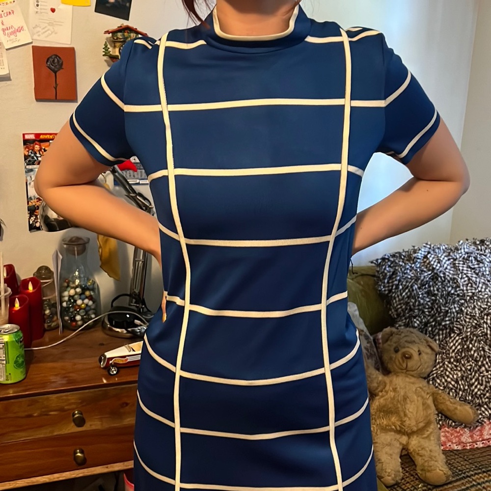 Blue mod dress